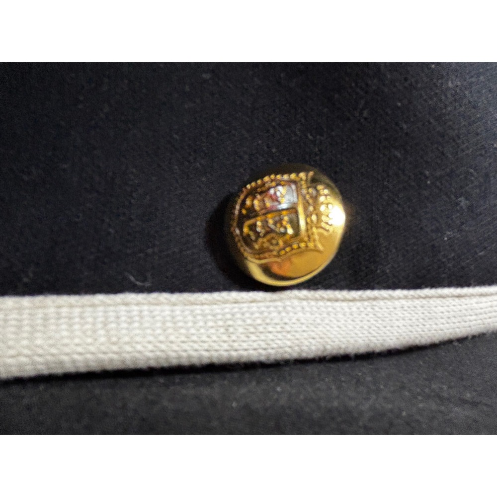 Talbots Petite Black Ivory Military Crest Button Blazer Jacket 12P - Picture 12 of 16